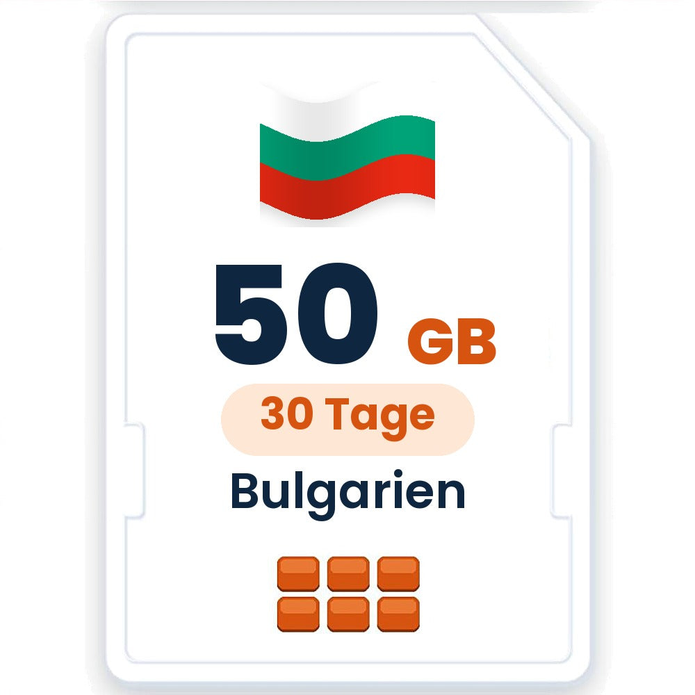 Bulgarien eSIM – 50 GB, 30 Tage gültig
