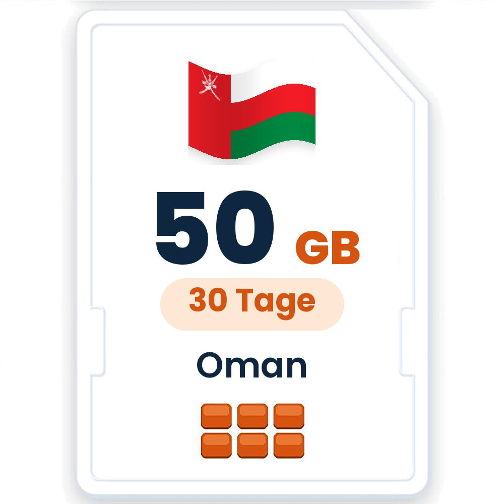 Oman eSIM – 50 GB, 30 Tage gültig