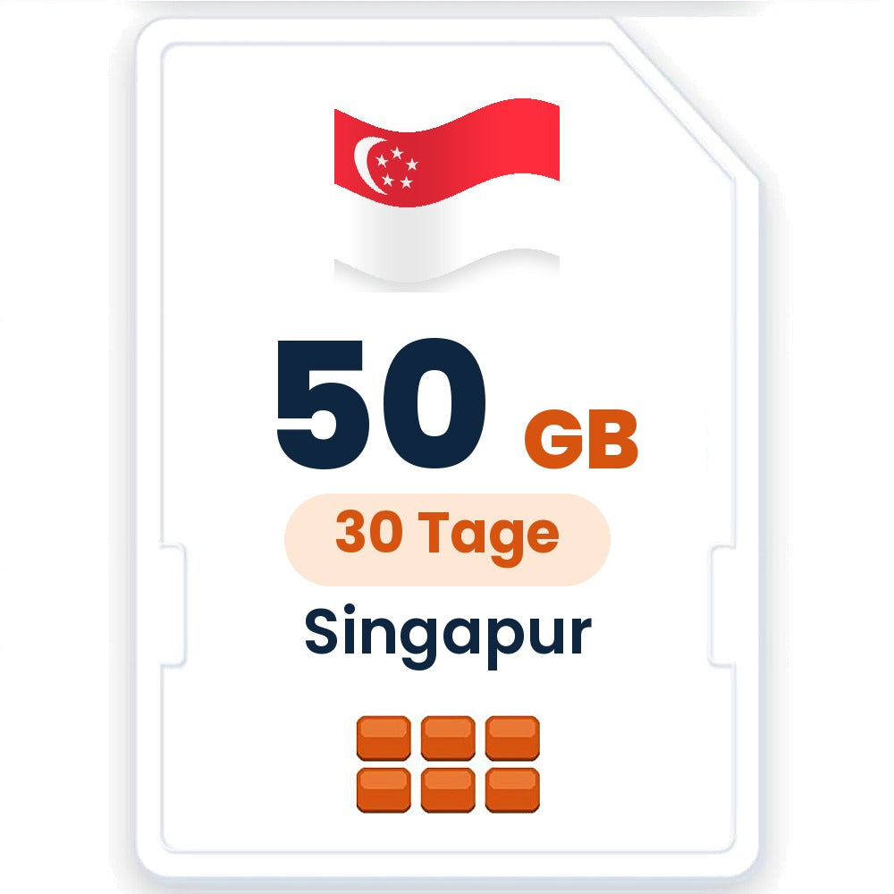 Singapur eSIM – 50 GB, 30 Tage gültig