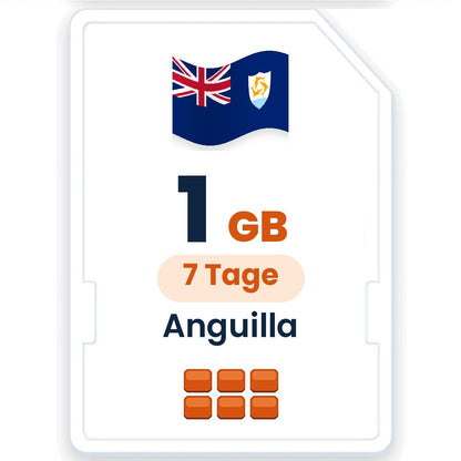 Anguilla eSIM – 1 GB, 7 Tage gültig