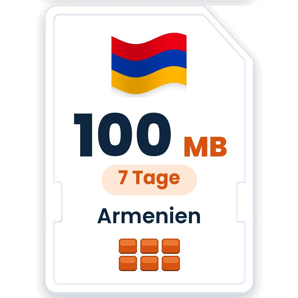 Armenien eSIM – 100 MB, 7 Tage gültig