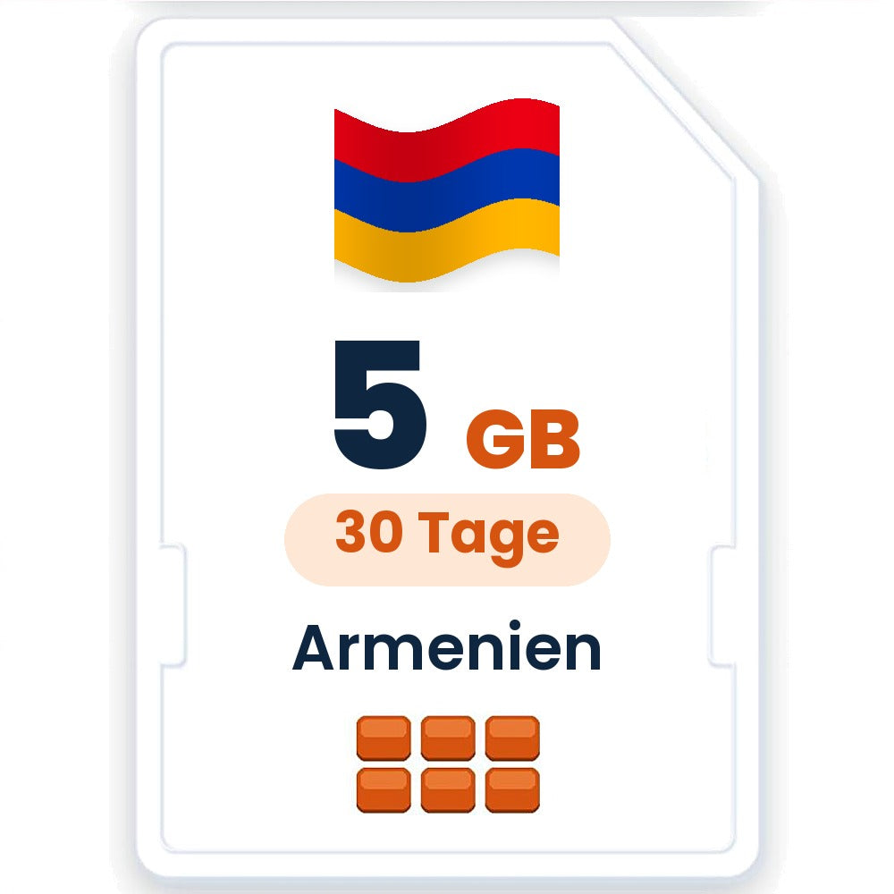Armenien eSIM – 5 GB, 30 Tage gültig