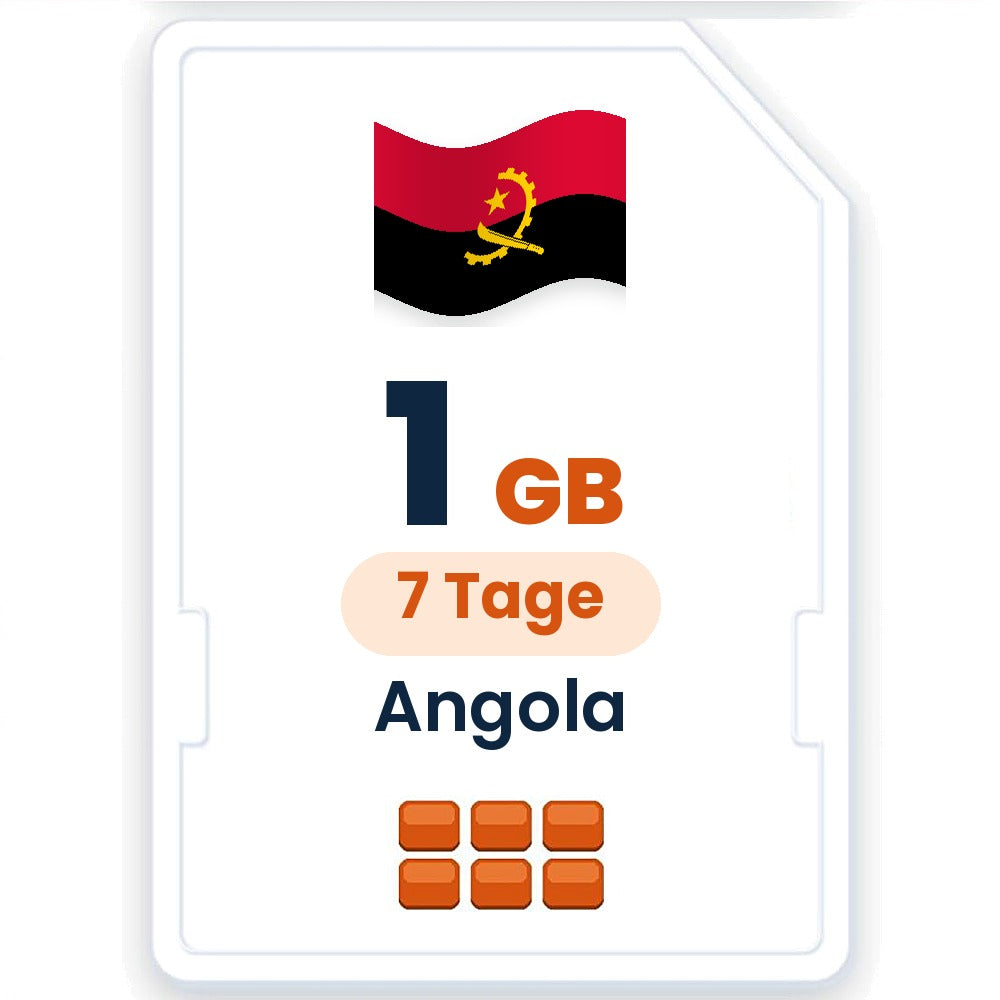 Angola eSIM – 1 GB, 7 Tage gültig