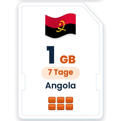 Angola eSIM – 1 GB, 7 Tage gültig