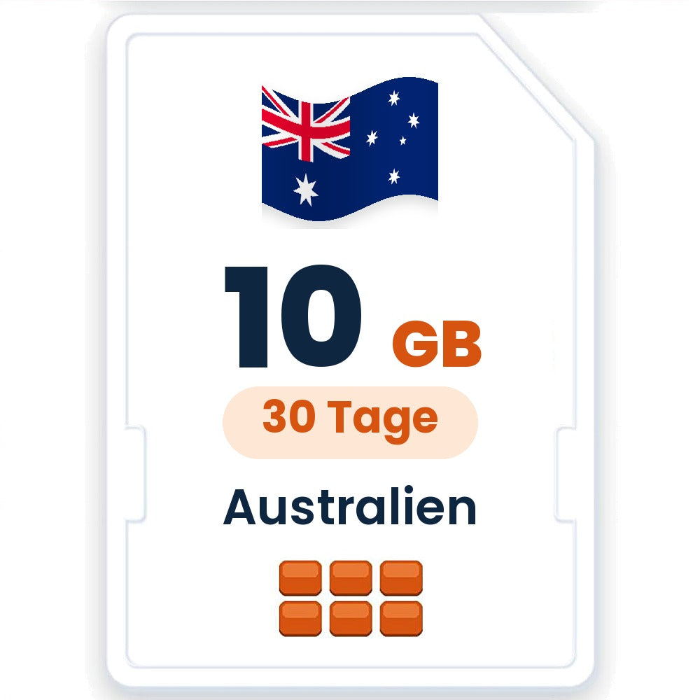 Australien eSIM – 10 GB, 30 Tage gültig