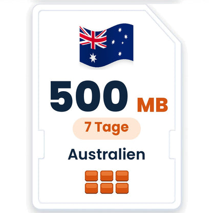Australien eSIM – 500 MB, 7 Tage gültig