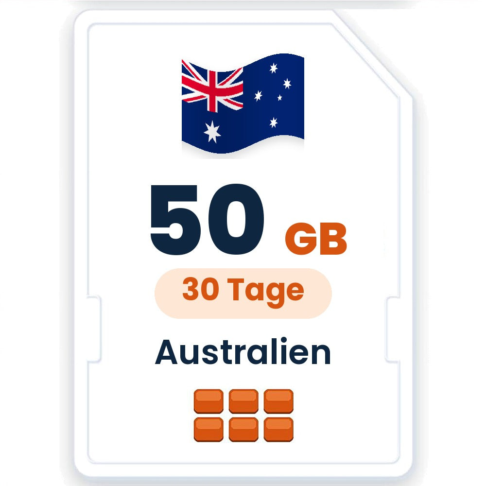 Australien eSIM – 50 GB, 30 Tage gültig