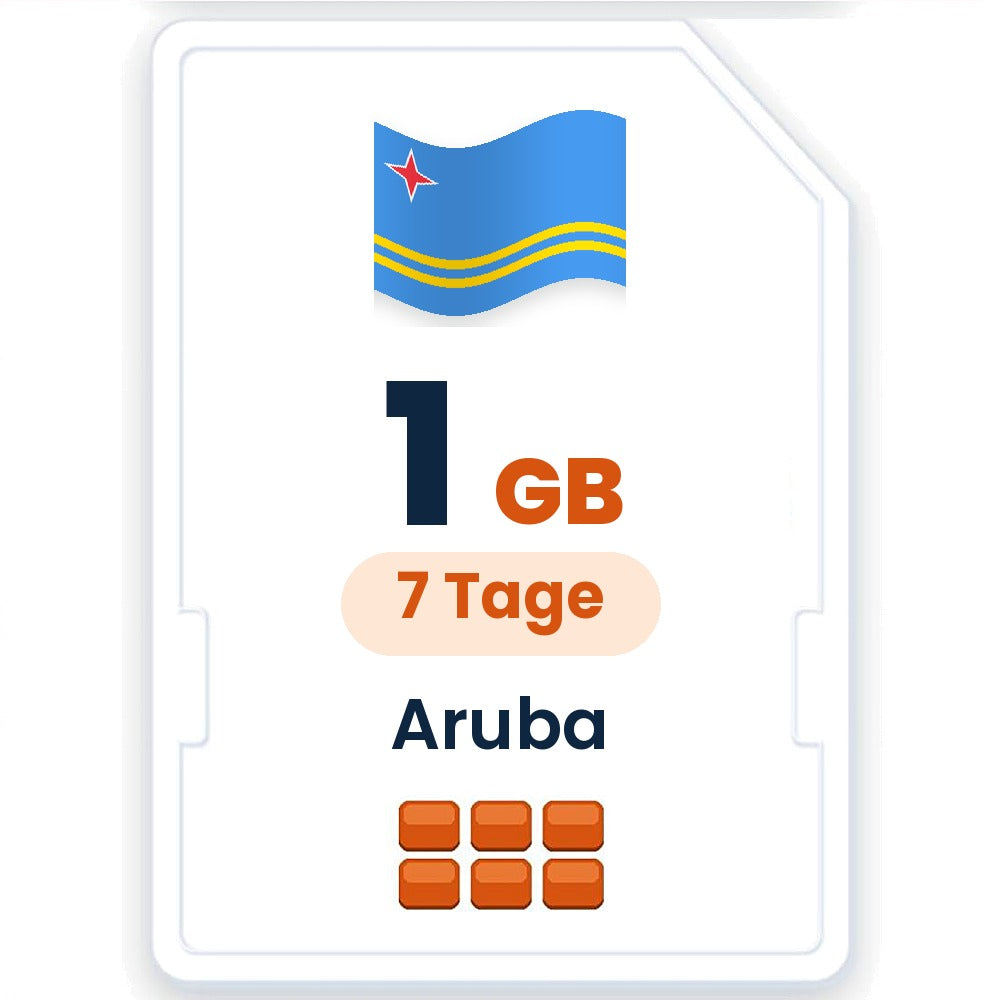 Aruba eSIM – 1 GB, 7 Tage gültig