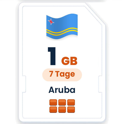 Aruba eSIM – 1 GB, 7 Tage gültig