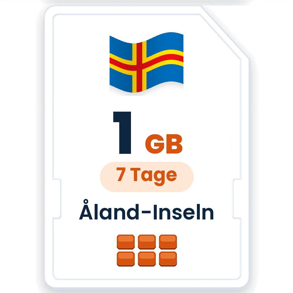 Åland-Inseln eSIM – 1 GB, 7 Tage gültig
