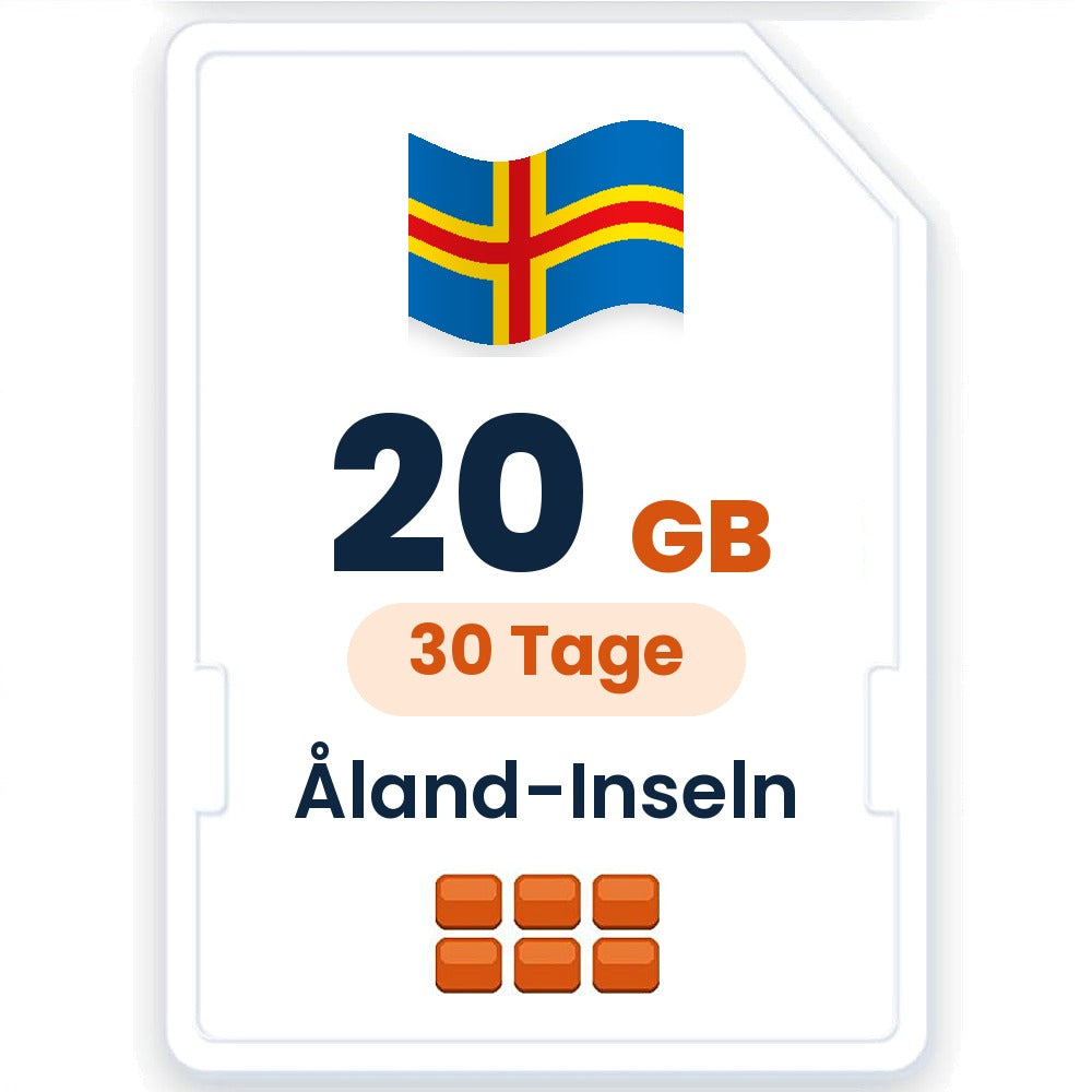 Åland-Inseln eSIM – 20 GB, 30 Tage gültig