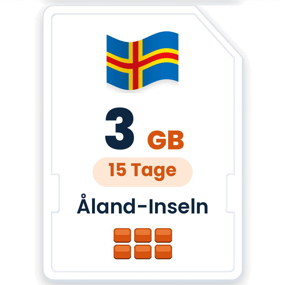 Åland-Inseln eSIM – 3 GB, 15 Tage gültig