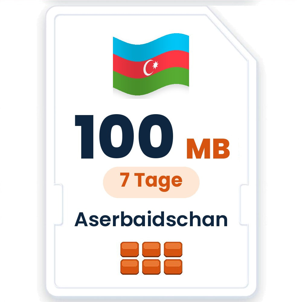 Aserbaidschan eSIM – 100 MB, 7 Tage gültig