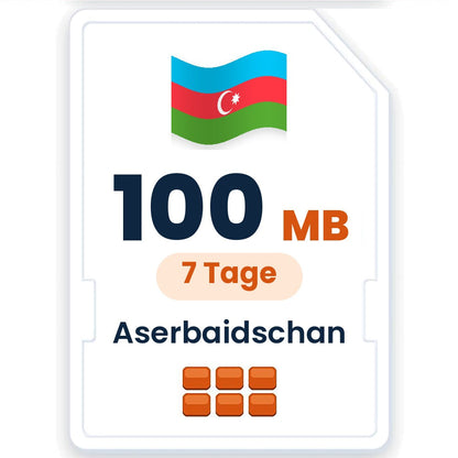 Aserbaidschan eSIM – 100 MB, 7 Tage gültig