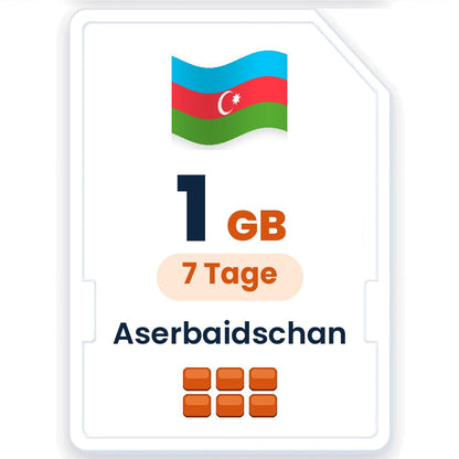 Aserbaidschan eSIM – 1 GB, 7 Tage gültig