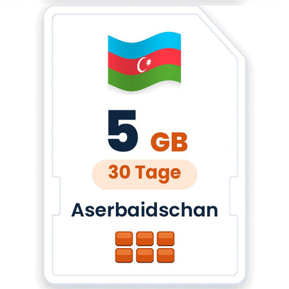 Aserbaidschan eSIM – 5 GB, 30 Tage gültig