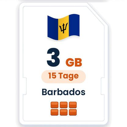 Barbados eSIM – 3 GB, 15 Tage gültig