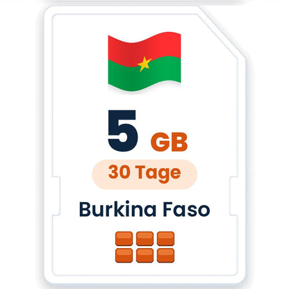 Burkina Faso eSIM – 5 GB, 30 Tage gültig