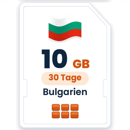 Bulgarien eSIM – 10 GB, 30 Tage gültig
