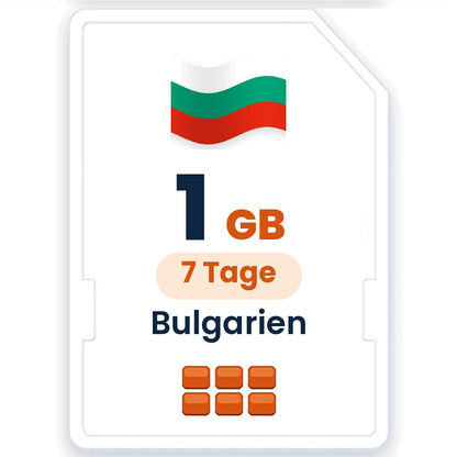 Bulgarien eSIM – 1 GB, 7 Tage gültig