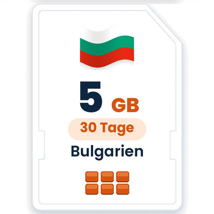 Bulgarien eSIM – 5 GB, 30 Tage gültig