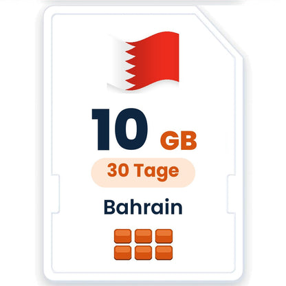 Bahrain eSIM – 10 GB, 30 Tage gültig