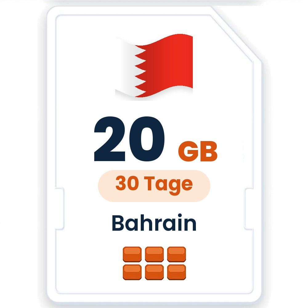 Bahrain eSIM – 20 GB, 30 Tage gültig