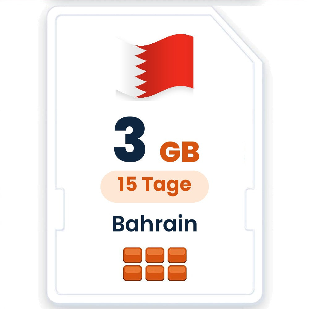 Bahrain eSIM – 3 GB, 15 Tage gültig