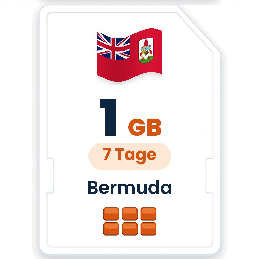 Bermuda eSIM – 1 GB, 7 Tage gültig