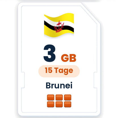 Brunei eSIM – 3 GB, 15 Tage gültig