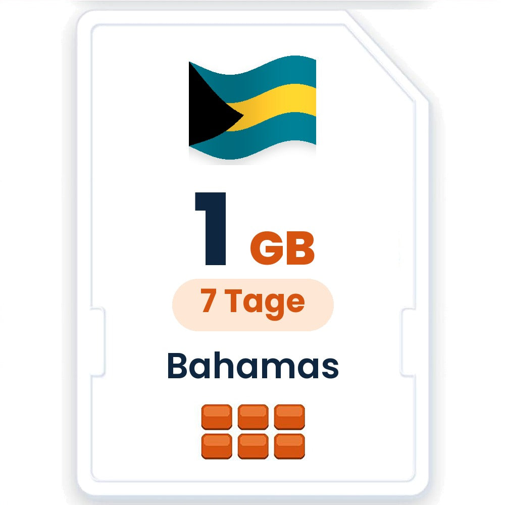 Bahamas eSIM – 1 GB, 7 Tage gültig