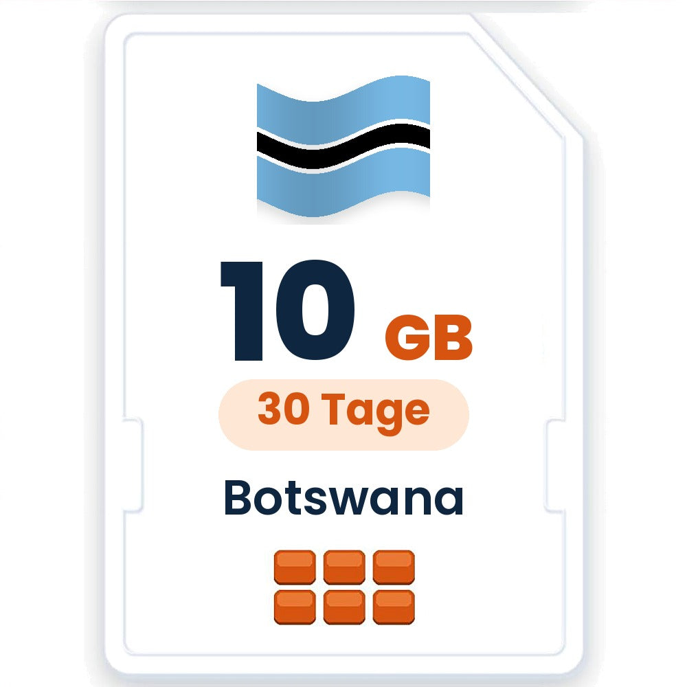 Botswana eSIM – 10 GB, 30 Tage gültig