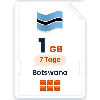 Botswana eSIM – 1 GB, 7 Tage gültig