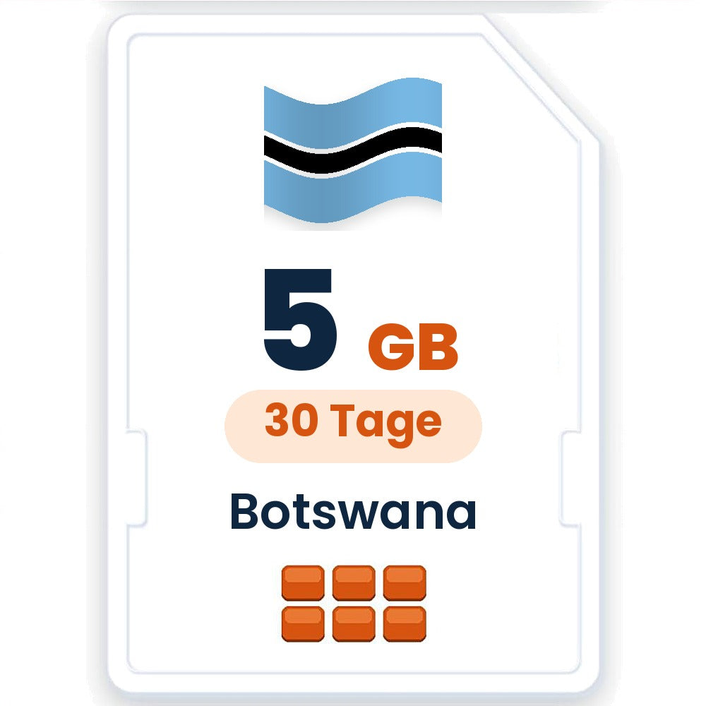 Botswana eSIM – 5 GB, 30 Tage gültig