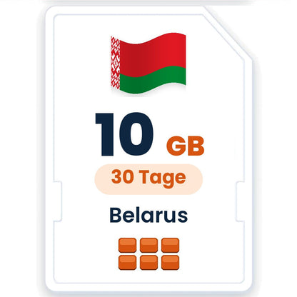 Belarus eSIM – 10 GB, 30 Tage gültig