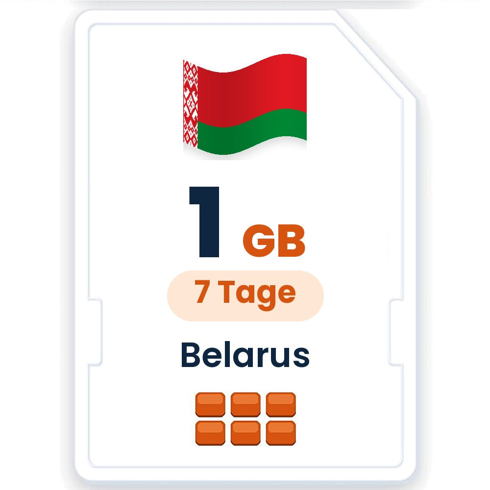 Belarus eSIM – 1 GB, 7 Tage gültig