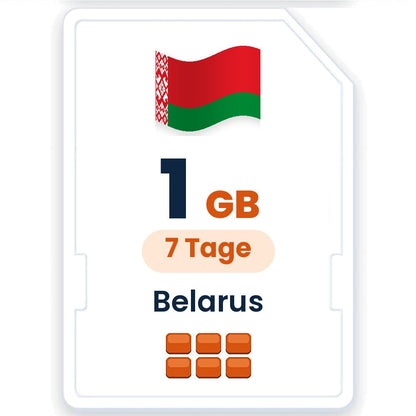 Belarus eSIM – 1 GB, 7 Tage gültig