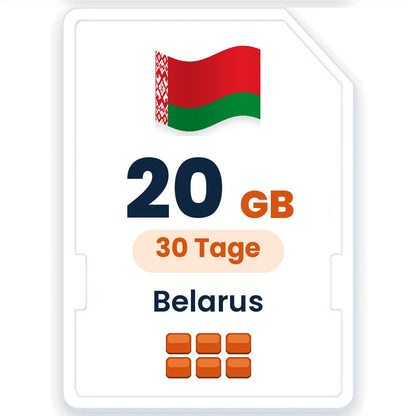 Belarus eSIM – 20 GB, 30 Tage gültig