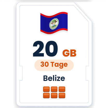 Belize eSIM – 20 GB, 30 Tage gültig