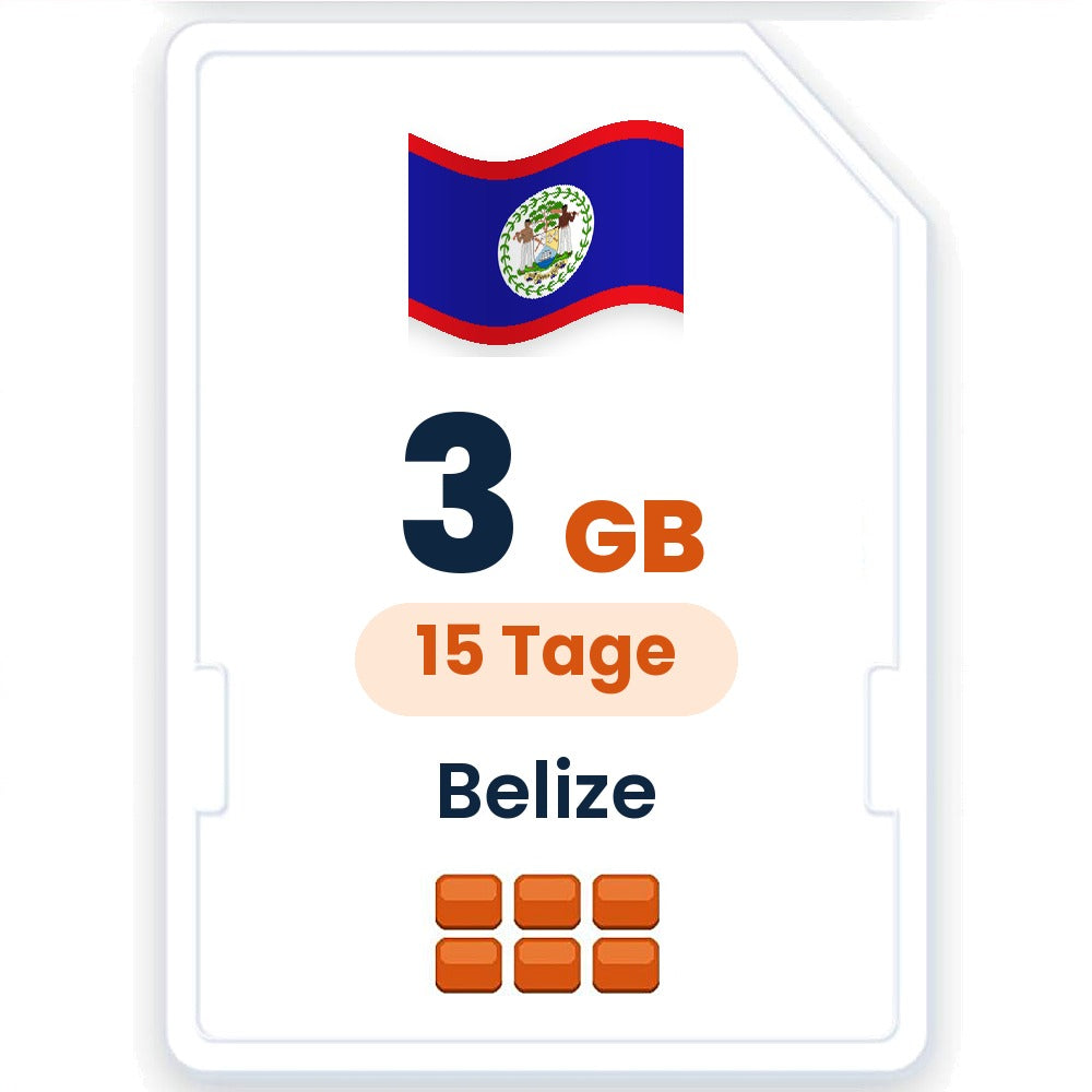 Belize eSIM – 3 GB, 15 Tage gültig
