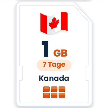 Kanada eSIM – 1 GB, 7 Tage gültig