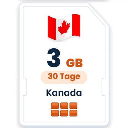 Kanada eSIM – 3 GB, 30 Tage gültig