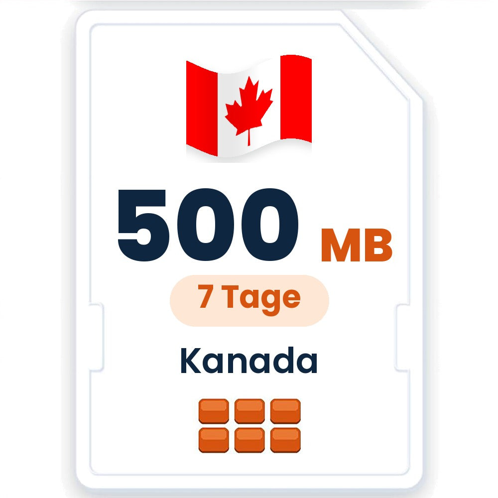 Kanada eSIM – 500 MB, 7 Tage gültig
