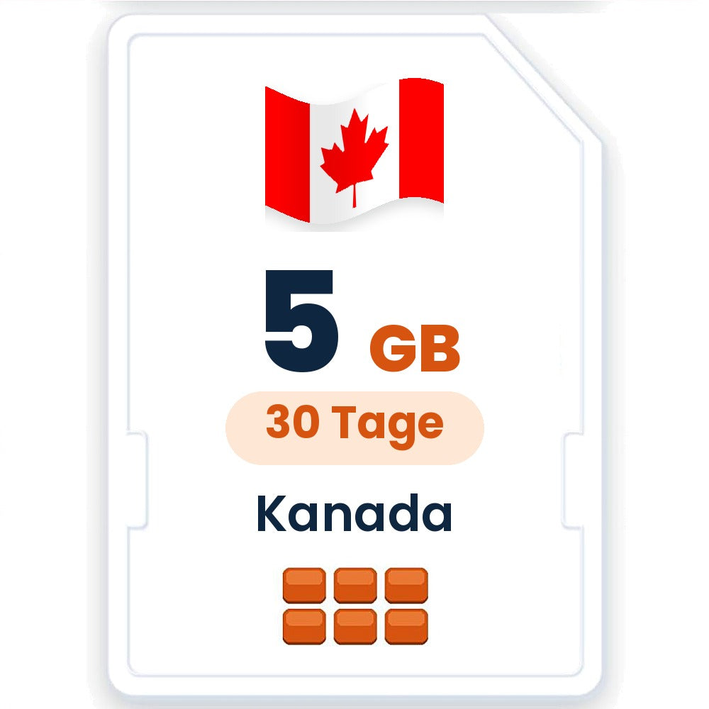 Kanada eSIM – 5 GB, 30 Tage gültig