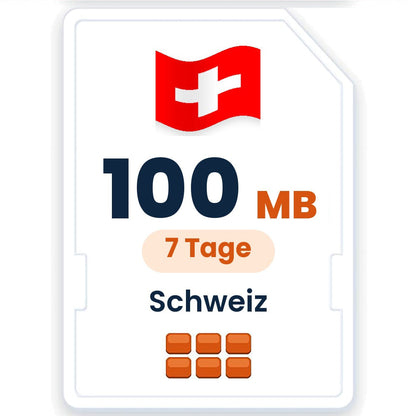 Schweiz eSIM – 100 MB, 7 Tage gültig