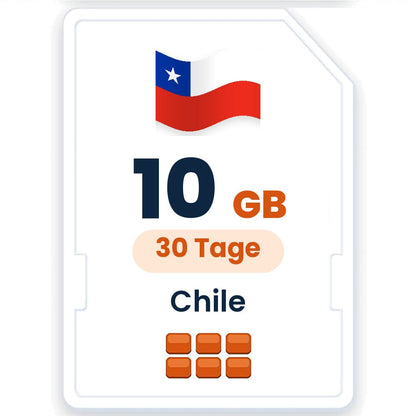 Chile eSIM – 10 GB, 30 Tage gültig