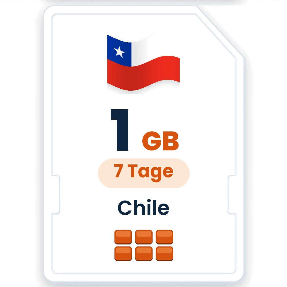Chile eSIM – 1 GB, 7 Tage gültig