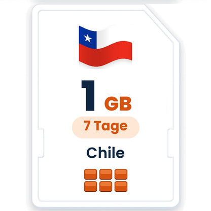 Chile eSIM – 1 GB, 7 Tage gültig