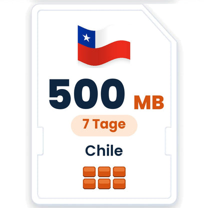 Chile eSIM – 500 MB, 7 Tage gültig
