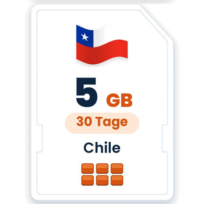 Chile eSIM – 5 GB, 30 Tage gültig